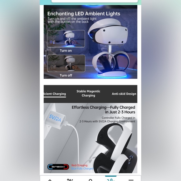 Controller Charging⚡️Station for PSVR2 Sense Controller w Ambient Light💡 - Picture 9 of 11